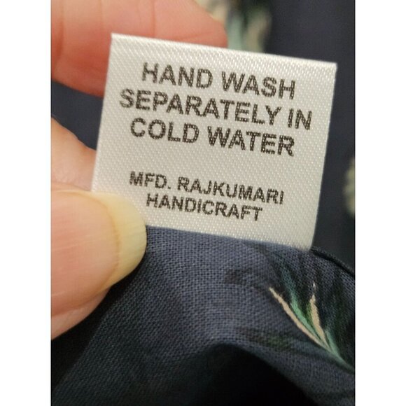 Just Darving Jungly Kaftan Dress Navy Exotic Animal Print & Palm Leaves One Size - Picture 11 of 15